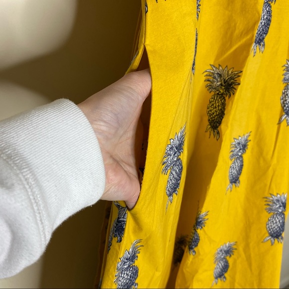 Ann Taylor Pineapple Belted Pocket Dress Small - Picture 7 of 9